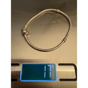 Pandora Sterling Silver Charm Bracelet 925 ALE 7.5”